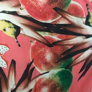 Hawaiian print wrap dress